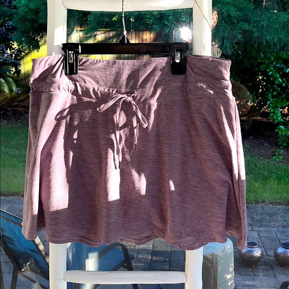 Kyodan Purple Mini Skater Skirt with Tie Front